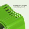 Annhua Partial Denture Case Retainer Cleaning Case, Large Retainer Cleaner Case with Strainer, ABS Travel Denture Cups for Soaking Dentures and False Teeth - Light Green view 3