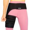 ZENKEYZ Hip Brace for Men and Women - Copper-Infused Neoprene Support - Adjustable Three-Strap Stability Wrap for Physical Recovery - Sacroiliac and Thigh Compression Sleeve - Right Leg, One Size view 1