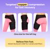 ZENKEYZ Hip Brace for Men and Women - Copper-Infused Neoprene Support - Adjustable Three-Strap Stability Wrap for Physical Recovery - Sacroiliac and Thigh Compression Sleeve - Right Leg, One Size view 2