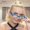 Eyekepper Square Reading Glasses for Women Blue Light Blocking Large Frame Computer Readers - Blue +0.50 view 3