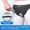 VELPEAU Hernia Belt for Men & Women - Bilateral/Double Inguinal, Groin Hernia Support Truss Underwear Briefs, Pain Relief Recovery Adjustable Strap with 2 Removable Medical Compression Pads (Black, M) view 3