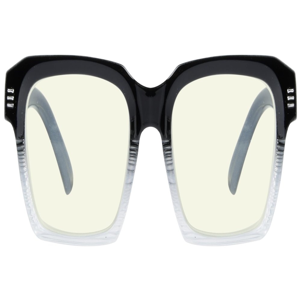 Eyekepper Square Reading Glasses for Women Blue Light Blocking Large Frame Computer Readers - Black