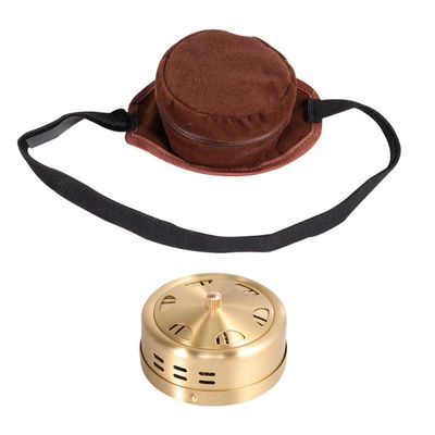 Moxibustion 1PC Smokeless Copper Moxa Box with Cloth Cover Portable Tank Environmental Warm Moxibustion Box