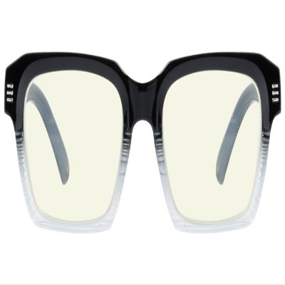 Eyekepper Square Reading Glasses for Women Blue Light Blocking Large Frame Computer Readers - Black +2.00