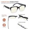 Eyekepper Square Reading Glasses for Women Blue Light Blocking Large Frame Computer Readers - Black +2.00 view 4