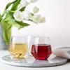 HomeyGear 6 Pack Plastic Diamond Shaped Wine Glasses BPA Free Clear Goblets Stemless 12 Oz Disposable Elegant Drink Cups for Parties Wedding Receptions Fancy Reusable Tumblers for Easy CleanUp view 2