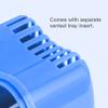 Annhua Partial Denture Case Retainer Cleaner Case, Large Retainer Cleaning Case with Strainer, ABS Travel Denture Cups for Soaking Dentures and False Teeth - Blue view 3