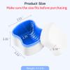 Annhua Partial Denture Case Retainer Cleaner Case, Large Retainer Cleaning Case with Strainer, ABS Travel Denture Cups for Soaking Dentures and False Teeth - Blue view 4