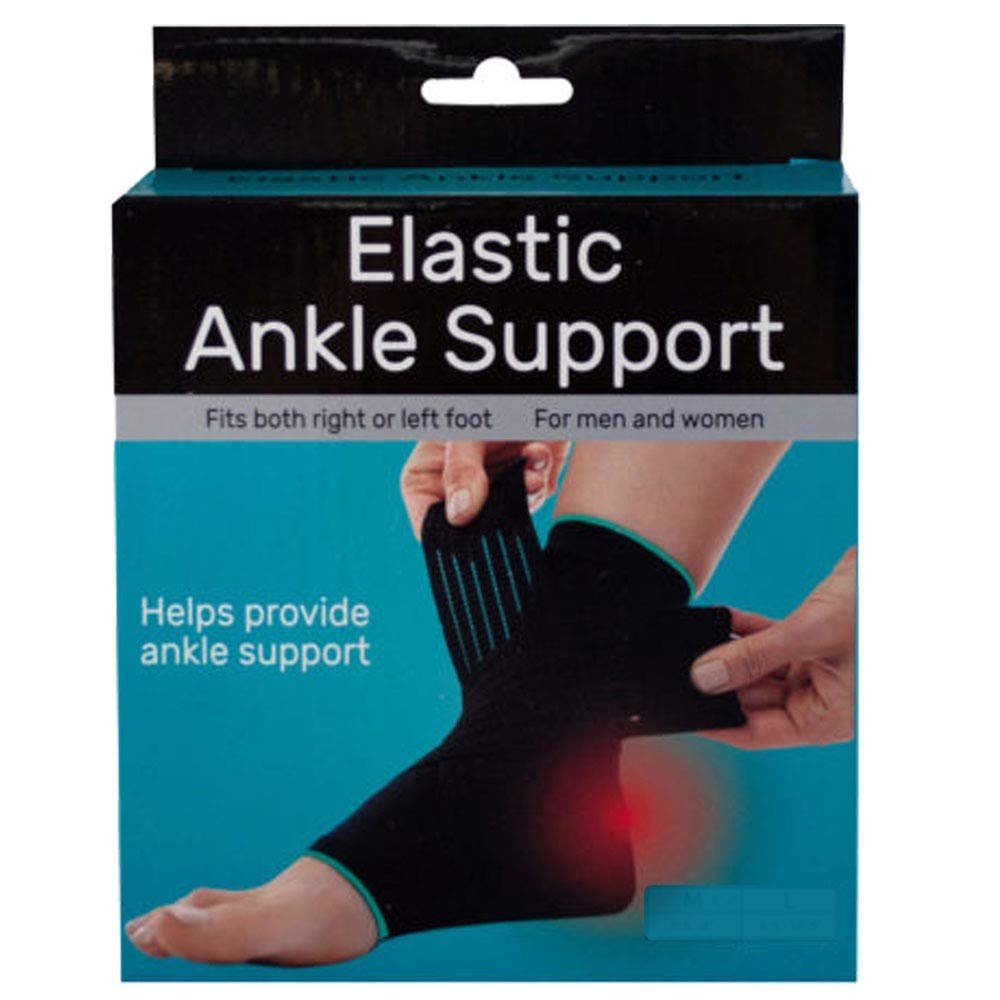 2 Elastic Ankle Support Adjustable Brace Sports Wrap Compression Protection M Elastic Ankle Support Brace Adjustable Compression Wrap for Sports, Injury Recovery, Pain Relief & Protection Medium