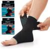 2 Elastic Ankle Support Adjustable Brace Sports Wrap Compression Protection M Elastic Ankle Support Brace  Adjustable Compression Wrap for Sports, Injury Recovery, Pain Relief & Protection Medium view 2