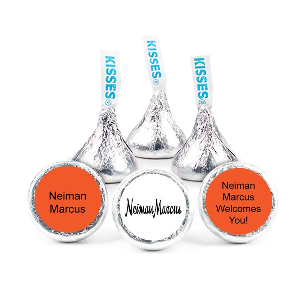 200ct Custom Candy Promotional Products Add Your Logo Kisses - Orange