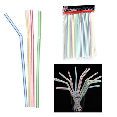 150 Pack Long Flexible Drinking Straws Party Bar Drinking Supplies Plastic Bendy