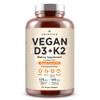 AMANDEAN Vegan Vitamin D3 K2. 5000 iu from Algae. All-Trans MK-7. 120 Softgels. Plant-Based & Carrageenan Free. Organic Coconut Oil Blend. for Mood, Bones, Heart, Immune Health (Packaging May Vary) view 1