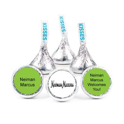 200ct Custom Candy Promotional Products Add Your Logo Kisses - Kiwi Green