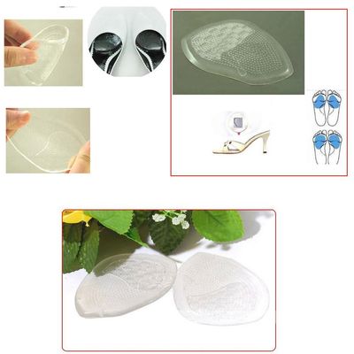 2 Pair Gel Silicone Foot Half Sole Insoles Shoes Care Cushion Pad Insole Comfy
