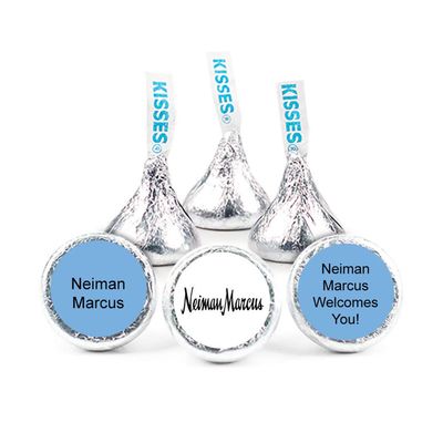 200ct Custom Candy Promotional Products Add Your Logo Kisses - Cornflower Blue