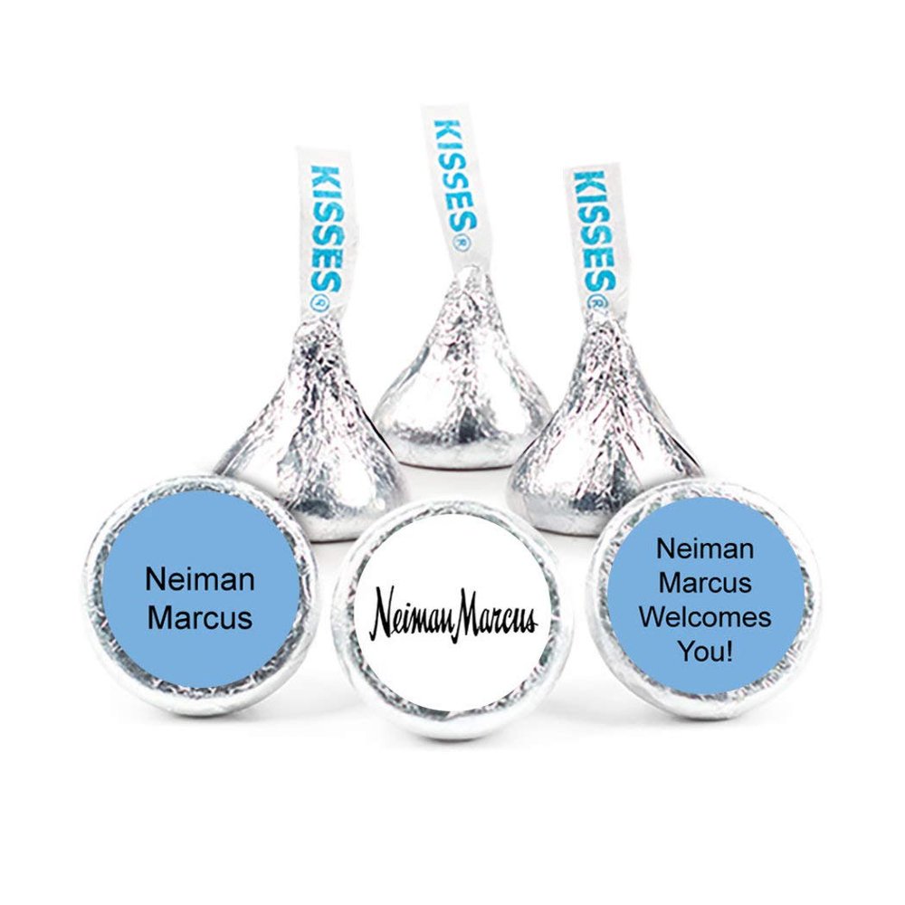 200ct Custom Candy Promotional Products Add Your Logo Kisses - Cornflower Blue