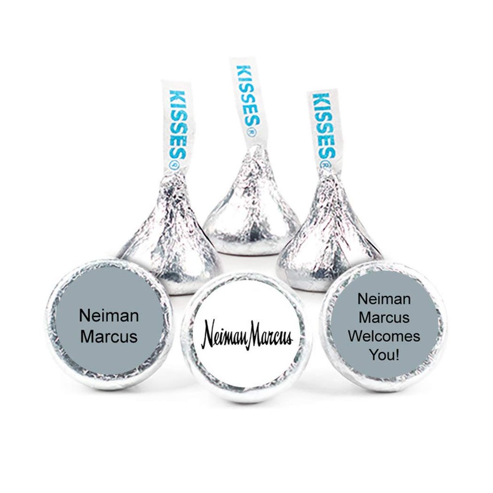 200ct Custom Candy Promotional Products Add Your Logo Kisses - Silver