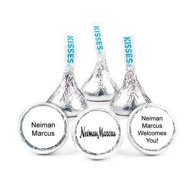 200ct Custom Candy Promotional Products Add Your Logo Kisses - White