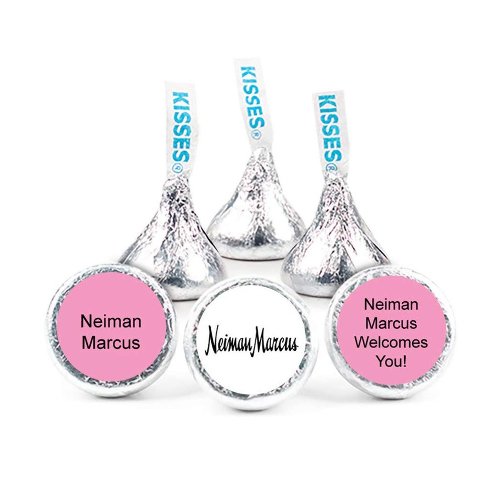 200ct Custom Candy Promotional Products Add Your Logo Kisses - Pink