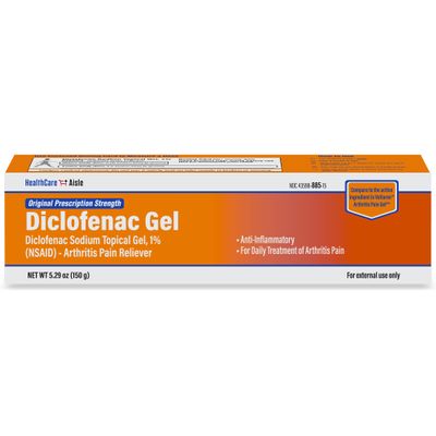 HealthCareAisle Diclofenac Gel, 1%, Arthritis Pain Relief - 150 g tube - Original Prescription Strength (NSAID)