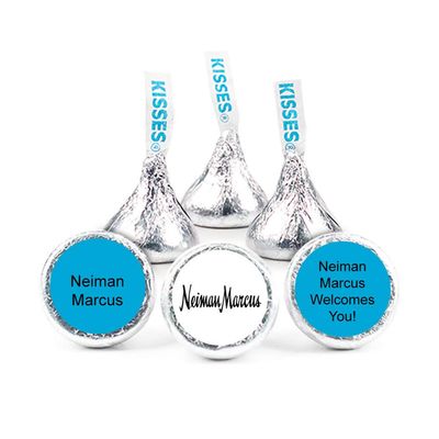 200ct Custom Candy Promotional Products Add Your Logo Kisses - Caribbean Blue