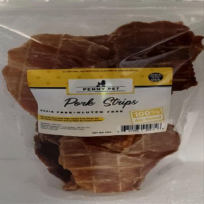 Penny Pet USA Hand-Made - 100% Pork Strips - Air Dried, Human Grade (10oz)