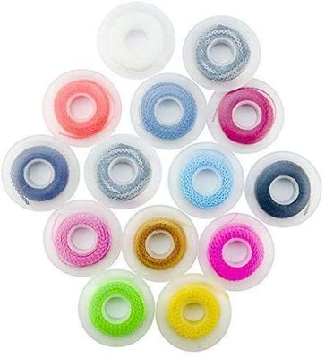 10 Spool Dental Orthodontic Elastic Chain Power Chains Brace Orthodontic Spool Elastic Rubber Band (Long) Random Color