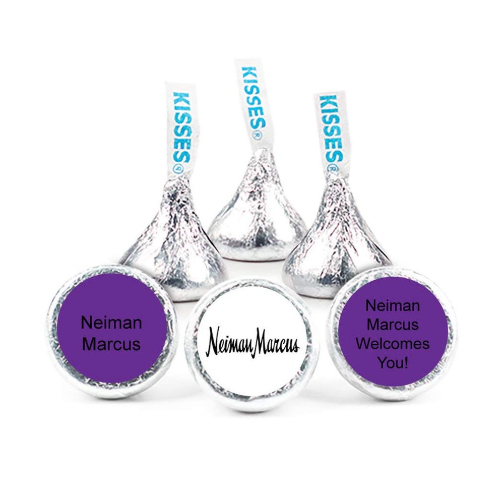200ct Custom Candy Promotional Products Add Your Logo Kisses - Purple