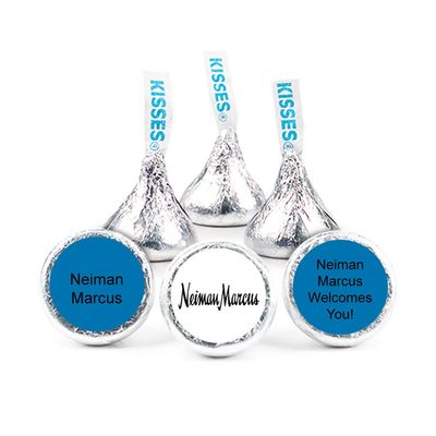200ct Custom Candy Promotional Products Add Your Logo Kisses - Royal Blue