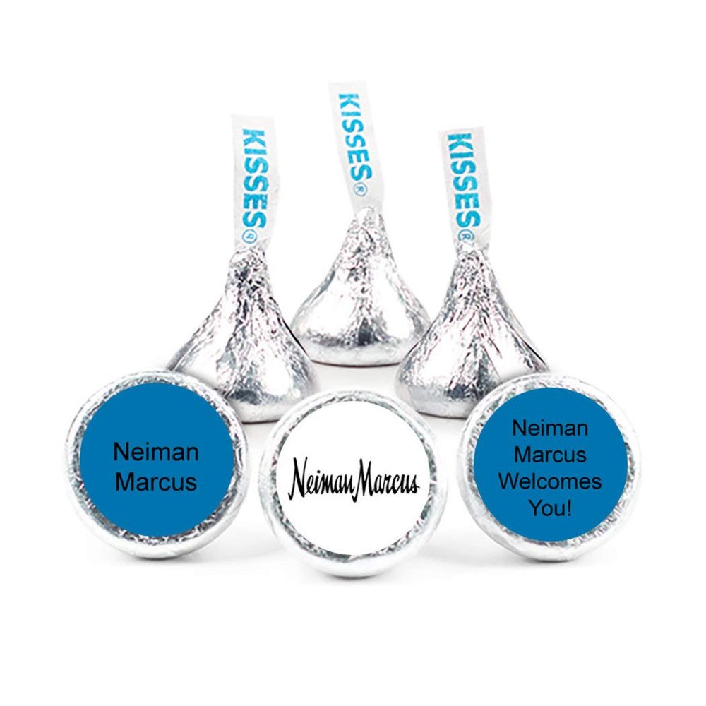 200ct Custom Candy Promotional Products Add Your Logo Kisses - Royal Blue