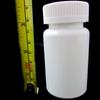 10 Pill Bottle Storage Container Pet Tin Vial White 100Ml Screw Cap Jar Medicine view 2