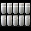 10 Pill Bottle Storage Container Pet Tin Vial White 100Ml Screw Cap Jar Medicine view 4