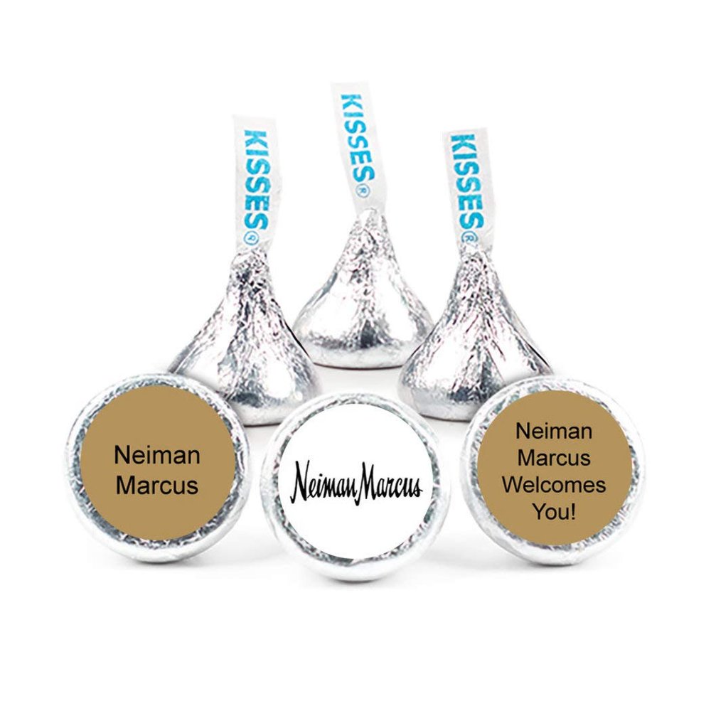 200ct Custom Candy Promotional Products Add Your Logo Kisses - Gold