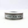 1 Inch Silver Chiffon Valentines Ribbon, Just for You Ribbon for Gift Wrapping, Holiday Party, Wedding Decorations, 22 Yards Gift Ribbon for Balloons, Sewing, and Floral DIY Decor view 4