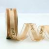 1 Inch Champagne Chiffon Valentines Ribbon, Just for You Ribbon for Gift Wrapping, Holiday Party, Wedding Decorations, 22 Yards Gift Ribbon for Balloons, Sewing, and Floral DIY Decor view 2