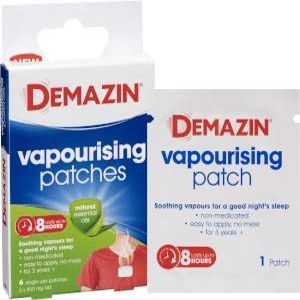 3 PACK OF Demazin Vapourising Patches 6 Pack