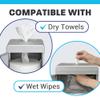 Zogics All-in-One Cleaning Station  Complete Cleaning Station with Wipes Dispenser, Gel Dispenser, Trash Can and Storage, Silver (1 Station) view 3
