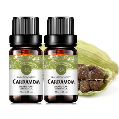 2-Pack Cardamom Essential Oil 100% Pure Oganic Plant Natrual Cardamom Oil for Diffuser Aroma Massage Skin Care - 2X10ML
