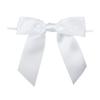 7Rainbows 30pcs Boutique 3.5" White Satin Ribbon Twist Tie Bows for Tying Up Packages Gift Wrapping view 1