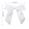 7Rainbows 30pcs Boutique 3.5" White Satin Ribbon Twist Tie Bows for Tying Up Packages Gift Wrapping view 2