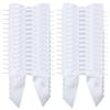 7Rainbows 30pcs Boutique 3.5" White Satin Ribbon Twist Tie Bows for Tying Up Packages Gift Wrapping view 4
