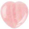 Natural 1.2" Rose Quartz Pocket Heart Love Stone Carved Palm Worry Stone Heart Shaped Healing Crystals for Chakra Reiki Balancing Therapy Meditation Home Decoration view 1