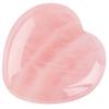 Natural 1.2" Rose Quartz Pocket Heart Love Stone Carved Palm Worry Stone Heart Shaped Healing Crystals for Chakra Reiki Balancing Therapy Meditation Home Decoration view 3