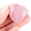 Natural 1.2" Rose Quartz Pocket Heart Love Stone Carved Palm Worry Stone Heart Shaped Healing Crystals for Chakra Reiki Balancing Therapy Meditation Home Decoration view 4