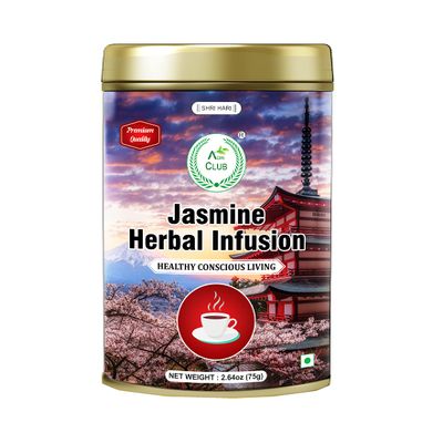 Jasmine Herbal Tea 0.16LB (2.64oz) 75g|Infusion Tea| Sugar Free| Immune Support |Radiant Skin| Herbal Tea| Green Tea| Loose Leaf| Caffeine Free| Agri Club
