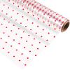 jojofuny 100 Clear Cellophane Wrap Roll with Red | 31.5 in. x 100 .| 3 Mil Thick Crystal Cellophane Roll|, Baskets, Treats, Cello Wrapping Paper view 1