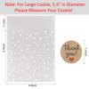 FLYTT Self Adhesive Cookie Bags, White Polka Dot Individual Resealable Cellophane Treat Bags with Thank You Stickers for Gift Giving (5.5''x5.5'', 100 Pcs) view 2