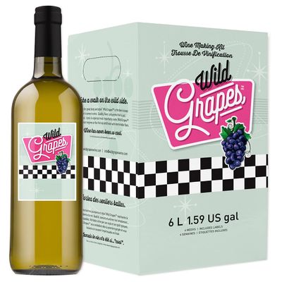 Wild Grapes Premium DIY Wine Making Kits - Sauvignon Blanc Style - Makes Up to 30 x 750mL Bottles, 6 Gallons of Wine