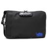 Cali Crusher Combo Pouch (10in x 7in) | Cushioned Protective Padding | 100% Smell Proof w/Combination Lock | Side Release Buckle Strap (Black/Blue) view 1